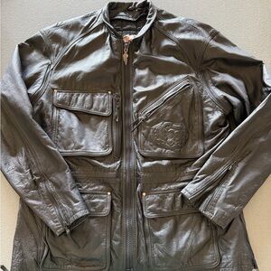 Harley Davidson Leather Jacket XXL Thermal Layer Vent Zips